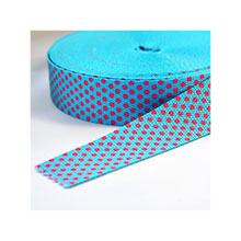 Bag belt with dots turquoise GB22